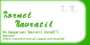 kornel navratil business card